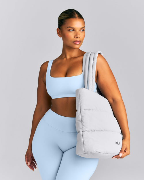 Quilted Tote Bag | Platinum Grey