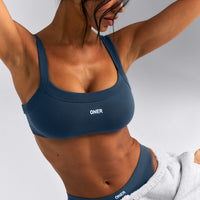 Seamless Scoop Neck Bralette | Storm Blue
