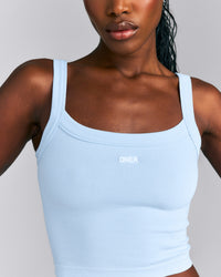 Seamless Scoop Neck Tank Top | Mist Blue