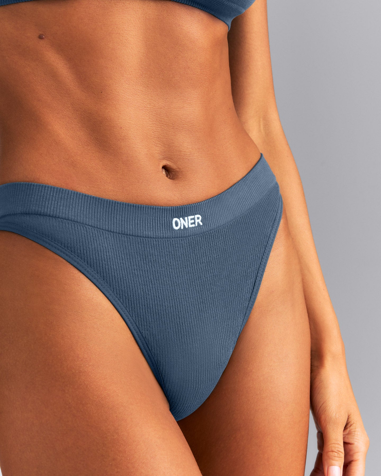 Seamless Thong | Storm Blue