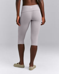 SoftMotion™ Fold Over Capri Leggings New Branding | Zinc Grey