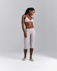 SoftMotion™ Fold Over Capri Leggings New Branding | Zinc Grey