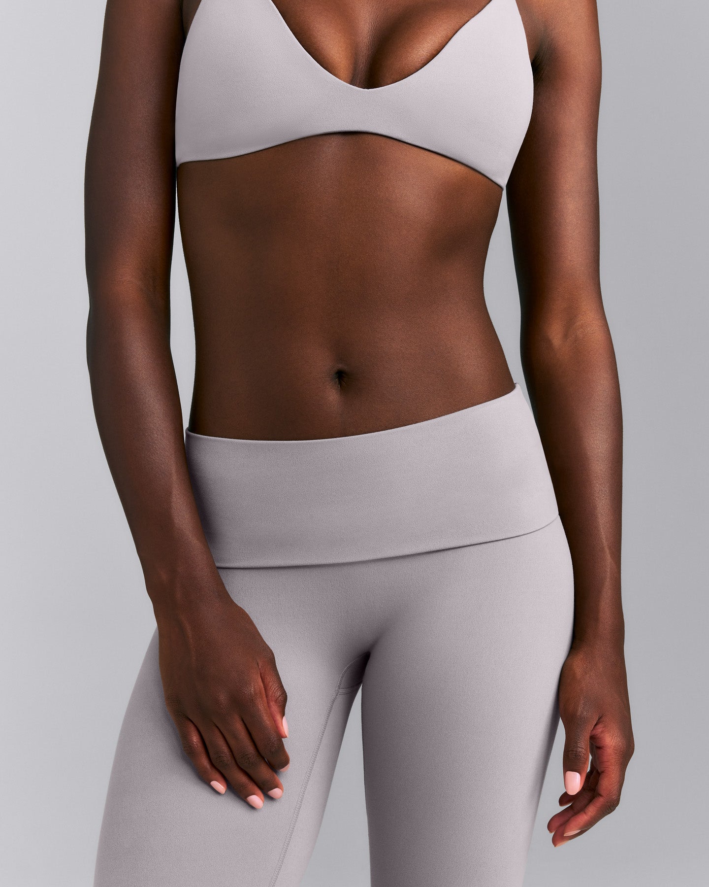 SoftMotion™ Fold Over Capri Leggings New Branding | Zinc Grey