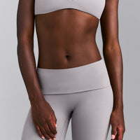 SoftMotion™ Fold Over Capri Leggings New Branding | Zinc Grey