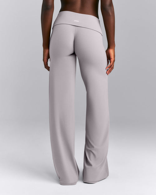 SoftMotion™ Fold Over Mid Rise Straight Leg Pants New Branding | Zinc Grey
