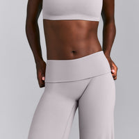 SoftMotion™ Fold Over Mid Rise Straight Leg Pants New Branding | Zinc Grey