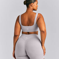 SoftMotion™ Soft Square Neck Sports Bra New Branding | Zinc Grey