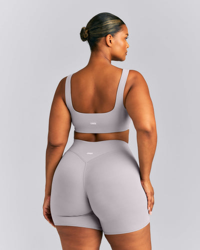 SoftMotion™ Soft Square Neck Sports Bra New Branding | Zinc Grey