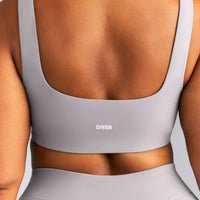 SoftMotion™ Soft Square Neck Sports Bra New Branding | Zinc Grey