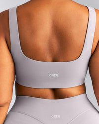 SoftMotion™ Soft Square Neck Sports Bra | Zinc Grey