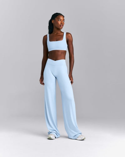 SoftMotion™ Wrap Straight Leg Pants New Branding | Mist Blue