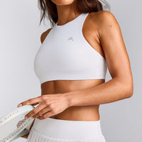 EasyLift™ High Neck Sports Bra | White