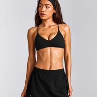 EasyLift™ Ultra Minimal Bralette with Grey Logo | Black