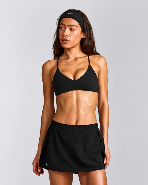 EasyLift™ Ultra Minimal Bralette with Grey Logo | Black