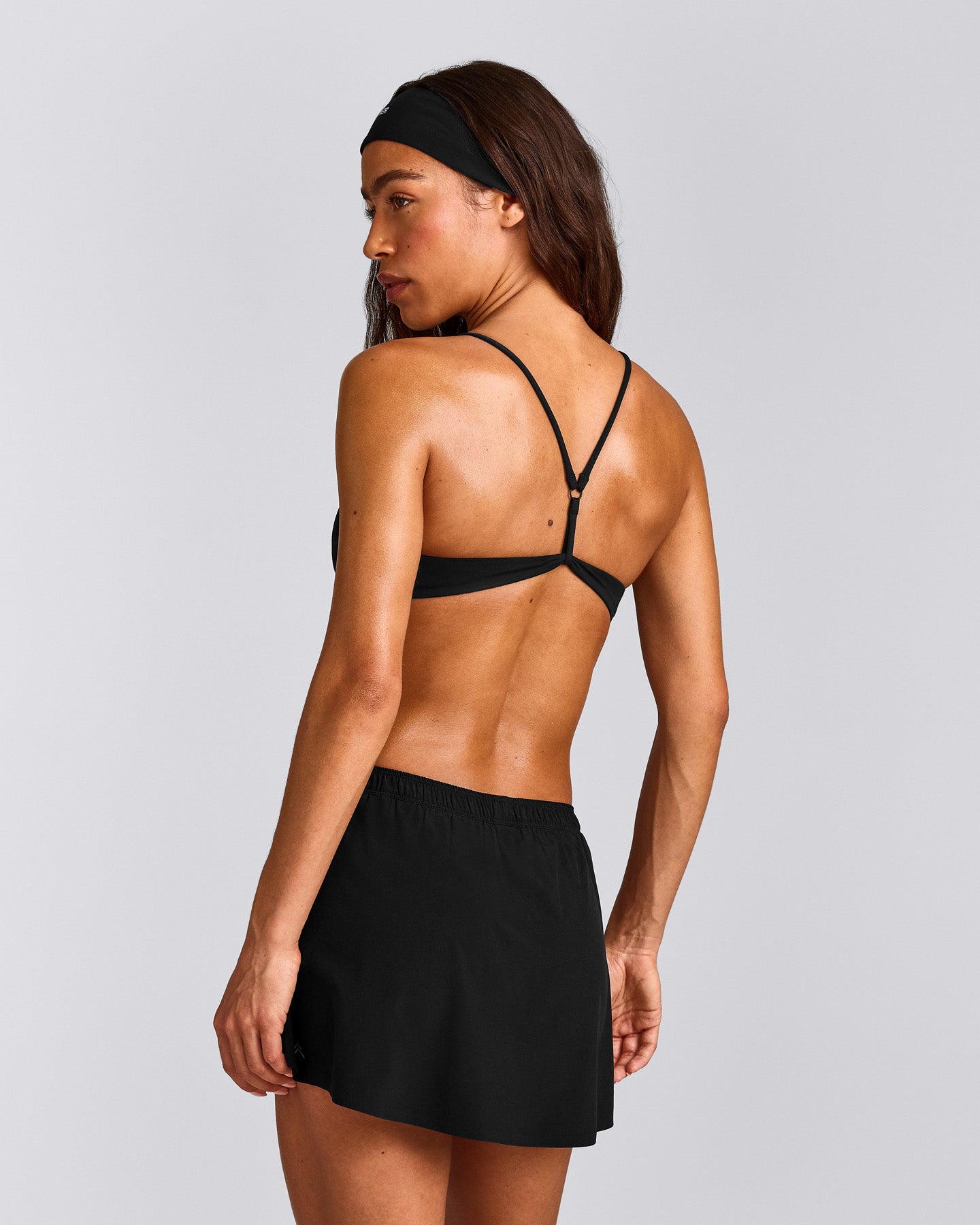 EasyLift™ Ultra Minimal Bralette with Grey Logo | Black