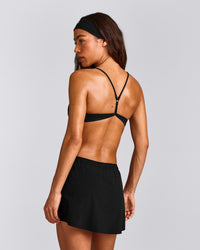 EasyLift™ Ultra Minimal Bralette with Grey Logo | Black