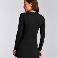Mellow™ Rib Long Sleeve Cardigan | Black