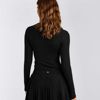 Mellow™ Rib Mid Long Sleeve Cardigan | Black