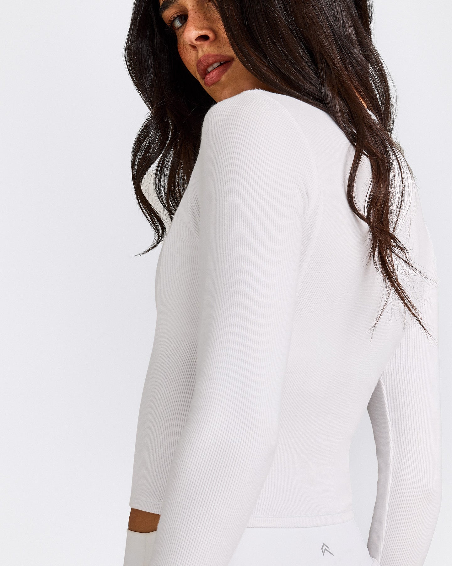 Mellow™ Rib Mid Long Sleeve Cardigan | White