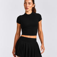 Oner Seamless Fitted Top | Black