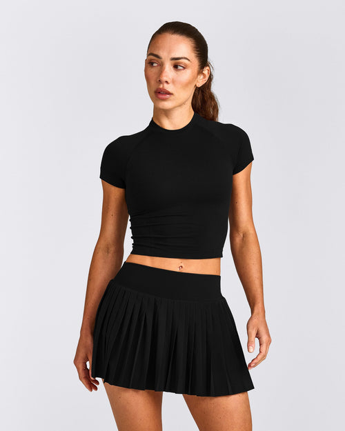 Oner Seamless Fitted Top | Black