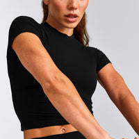 Oner Seamless Fitted Top | Black