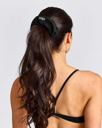 SoftMotion™ Scrunchie with Grey Logo | Black
