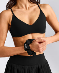SoftMotion™ Scrunchie with Grey Logo | Black