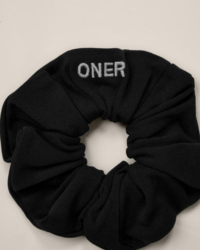 SoftMotion™ Scrunchie with Grey Logo | Black
