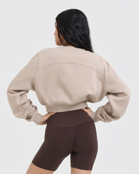 Foundations Crop Sweatshirt | Mushroom Brown