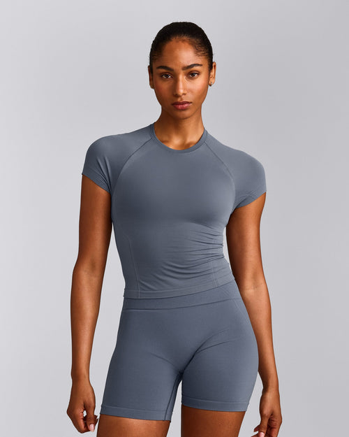 Oner Seamless Fitted Top | Dark Granite Blue