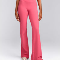 UnifiedMove™ Wrap Flared Bottoms with Reflective Logo | Hot Girl Pink