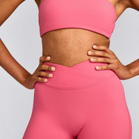 UnifiedMove™ Wrap Flared Bottoms with Reflective Logo | Hot Girl Pink