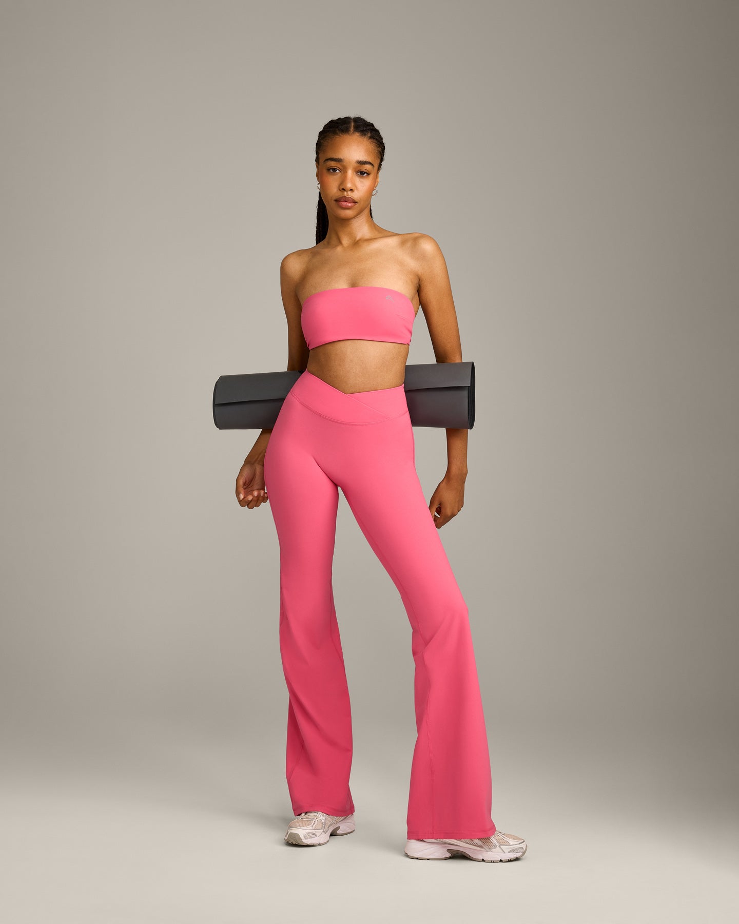 UnifiedMove™ Micro Bandeau Bralette with Reflective Logo | Hot Girl Pink