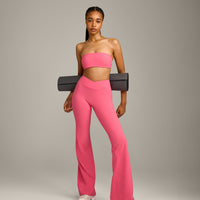UnifiedMove™ Micro Bandeau Bralette with Reflective Logo | Hot Girl Pink
