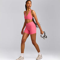 UnifiedMove™ Micro Bralette with Reflective Logo | Hot Girl Pink