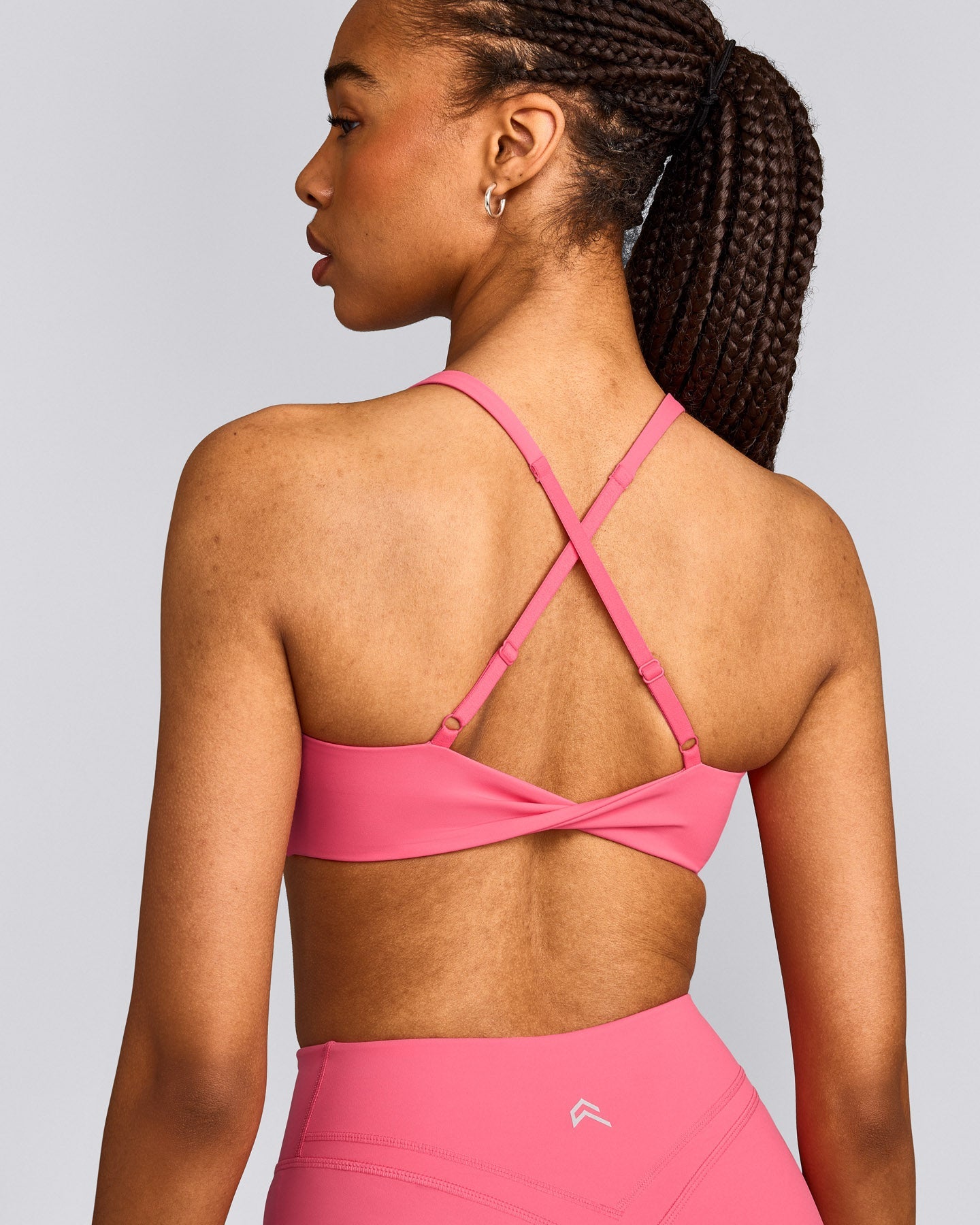 UnifiedMove™ Micro Bralette with Reflective Logo | Hot Girl Pink