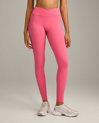 UnifiedMove™ Wrap Leggings with Reflective Logo | Hot Girl Pink