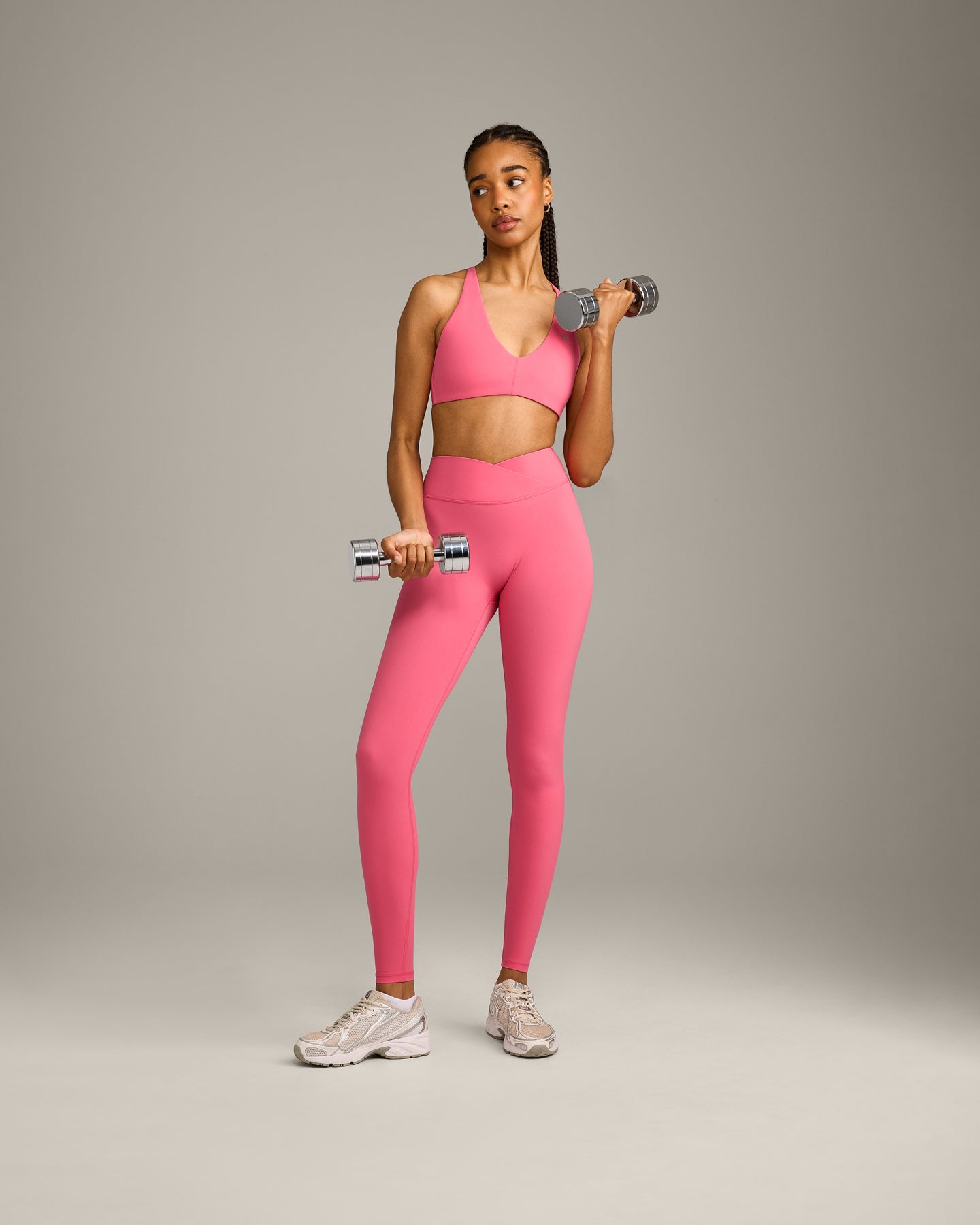 UnifiedMove™ Wrap Leggings with Reflective Logo | Hot Girl Pink