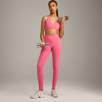 UnifiedMove™ Wrap Leggings with Reflective Logo | Hot Girl Pink