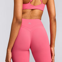 UnifiedMove™ Wrap Leggings with Reflective Logo | Hot Girl Pink