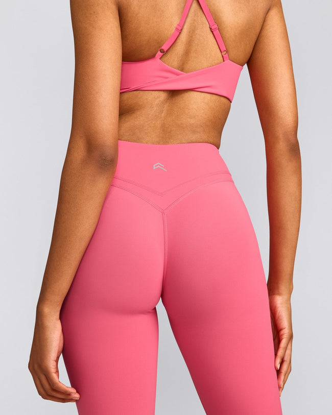 UnifiedMove™ Wrap Leggings with Reflective Logo | Hot Girl Pink