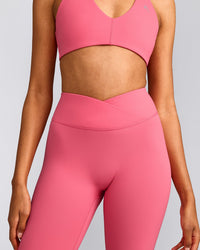 UnifiedMove™ Wrap Leggings with Reflective Logo | Hot Girl Pink