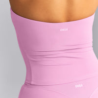 SoftMotion™ Strappy Halter Neck Tank Top with Built in Bra Shelf New Branding | Rose Pink