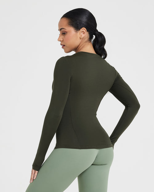 Mellow™ Soft Long Sleeve Top | Khaki