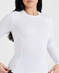 Mellow Soft Long Sleeve Top | White