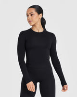Mellow™ Soft Mid Long Sleeve Top | Black