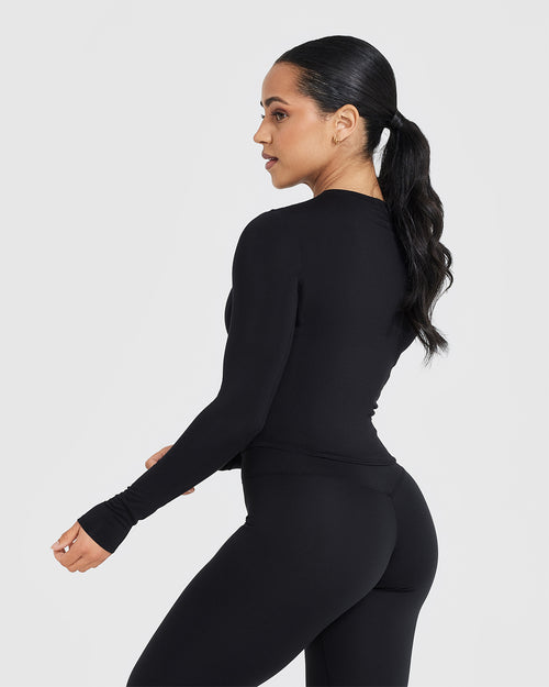 Mellow™ Soft Mid Long Sleeve Top | Black