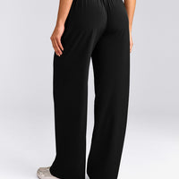 AirMove™ Straight Leg Pants with Reflective Logo | Black