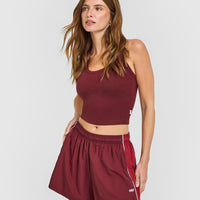 Cotton Fitted Mid Vest | Rosewood